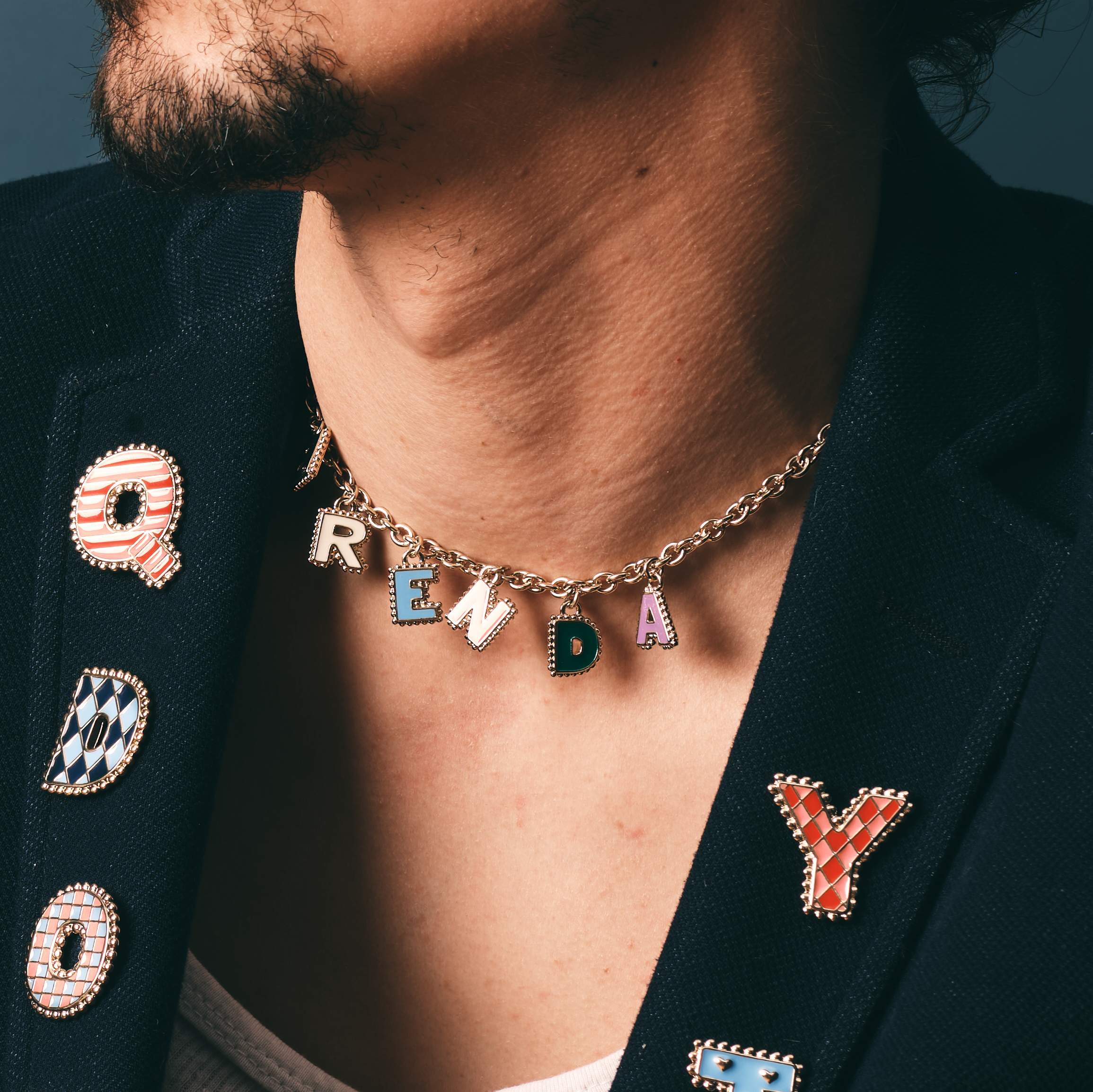 Collier cinq lettres personnalisable
