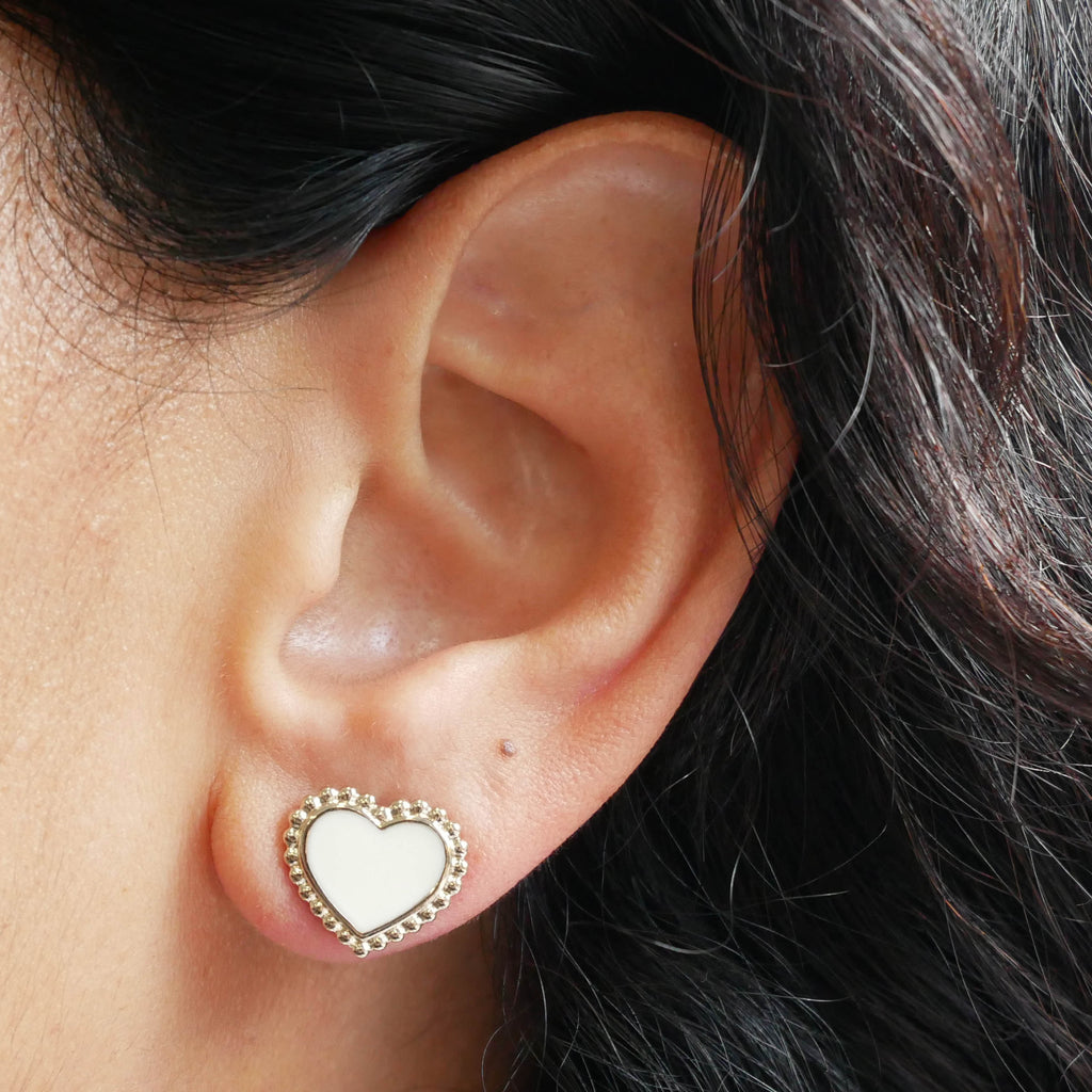 Boucles d'oreilles puce petit coeur