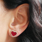 Boucles d'oreilles puce petit coeur