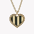 Collier cœur rayé