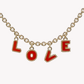 Collier quatre lettres personnalisable