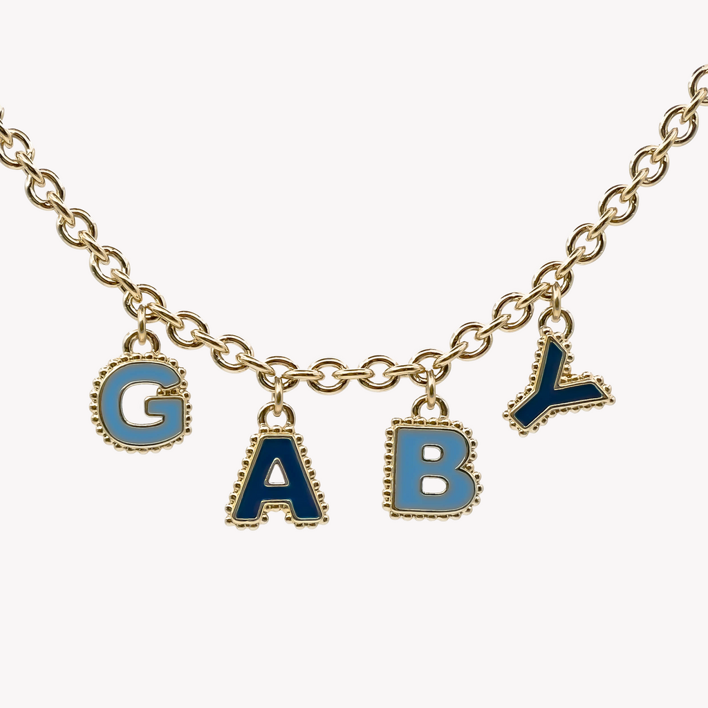 Collier quatre lettres personnalisable
