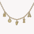 Collier cinq lettres personnalisable
