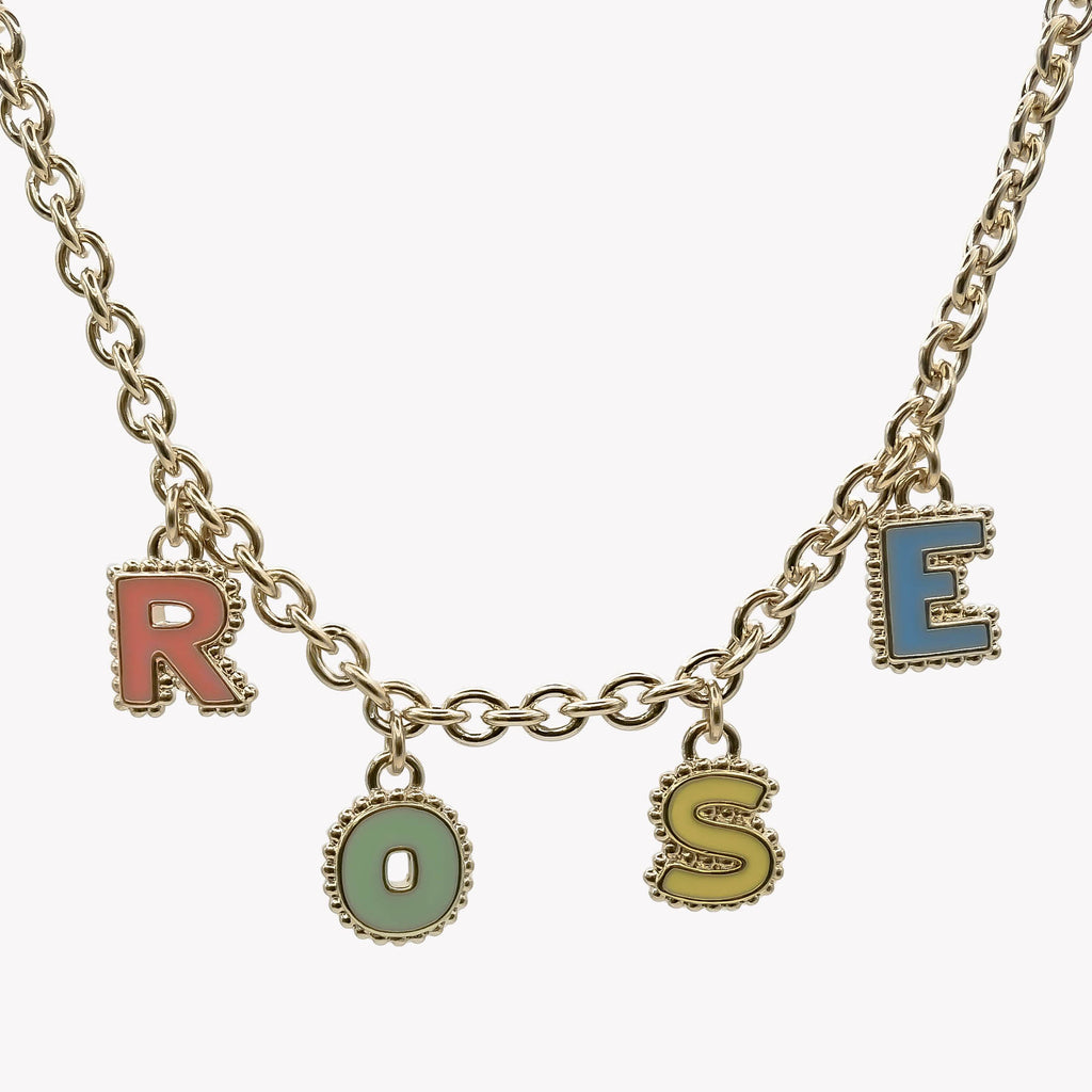 Collier quatre lettres personnalisable