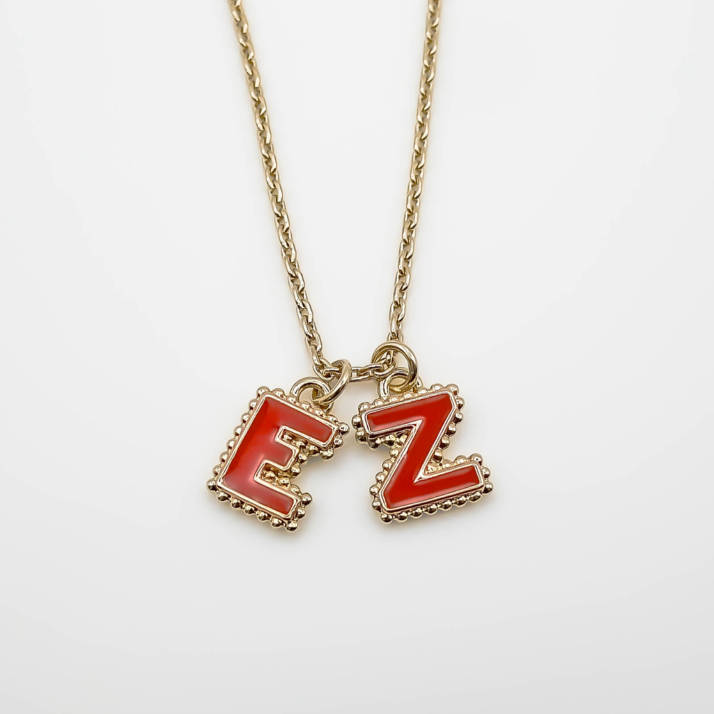 Collier deux lettres personnalisable