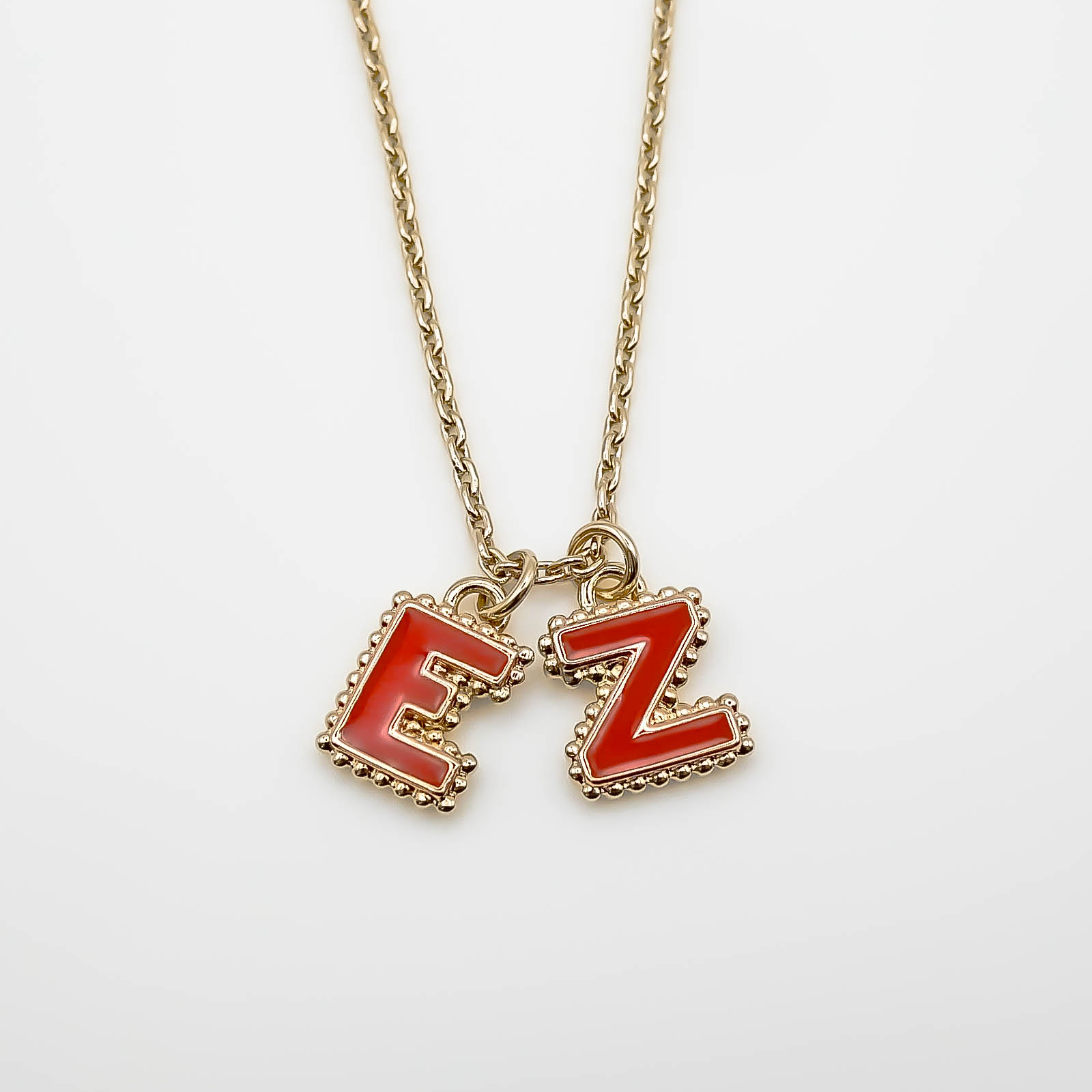 Collier deux lettres personnalisable