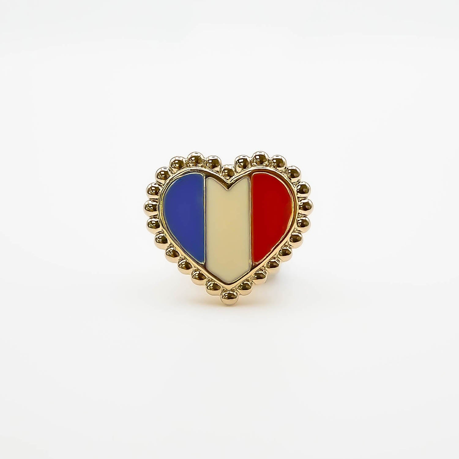 Pin's cœur Drapeau