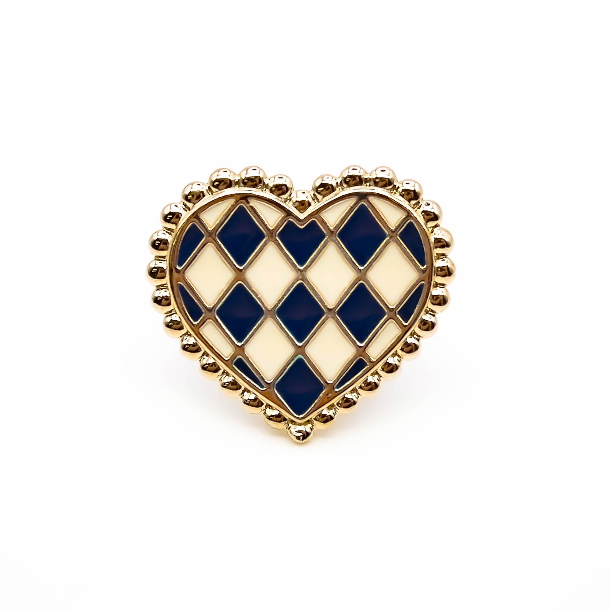 Pin's cœur damier