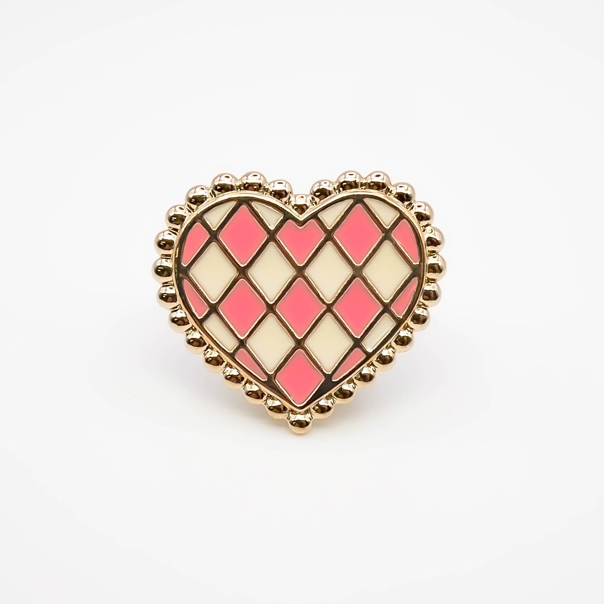 Pin's cœur damier