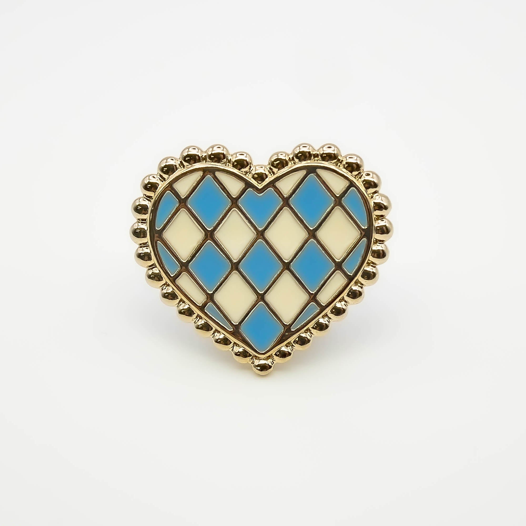 Pin's cœur damier