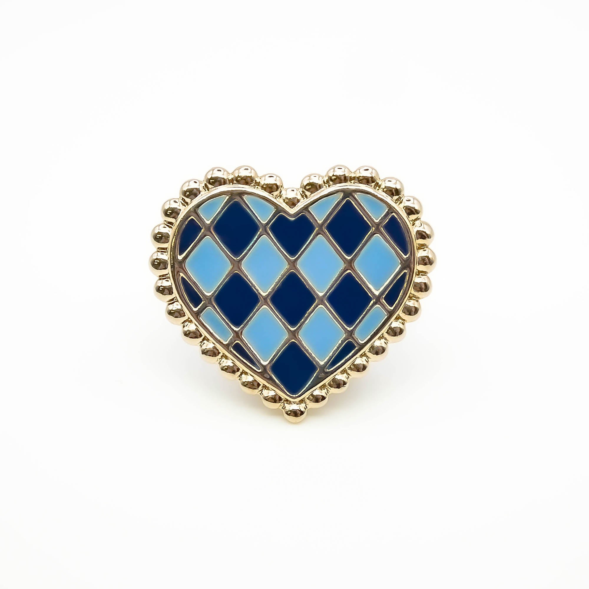 Pin's cœur damier