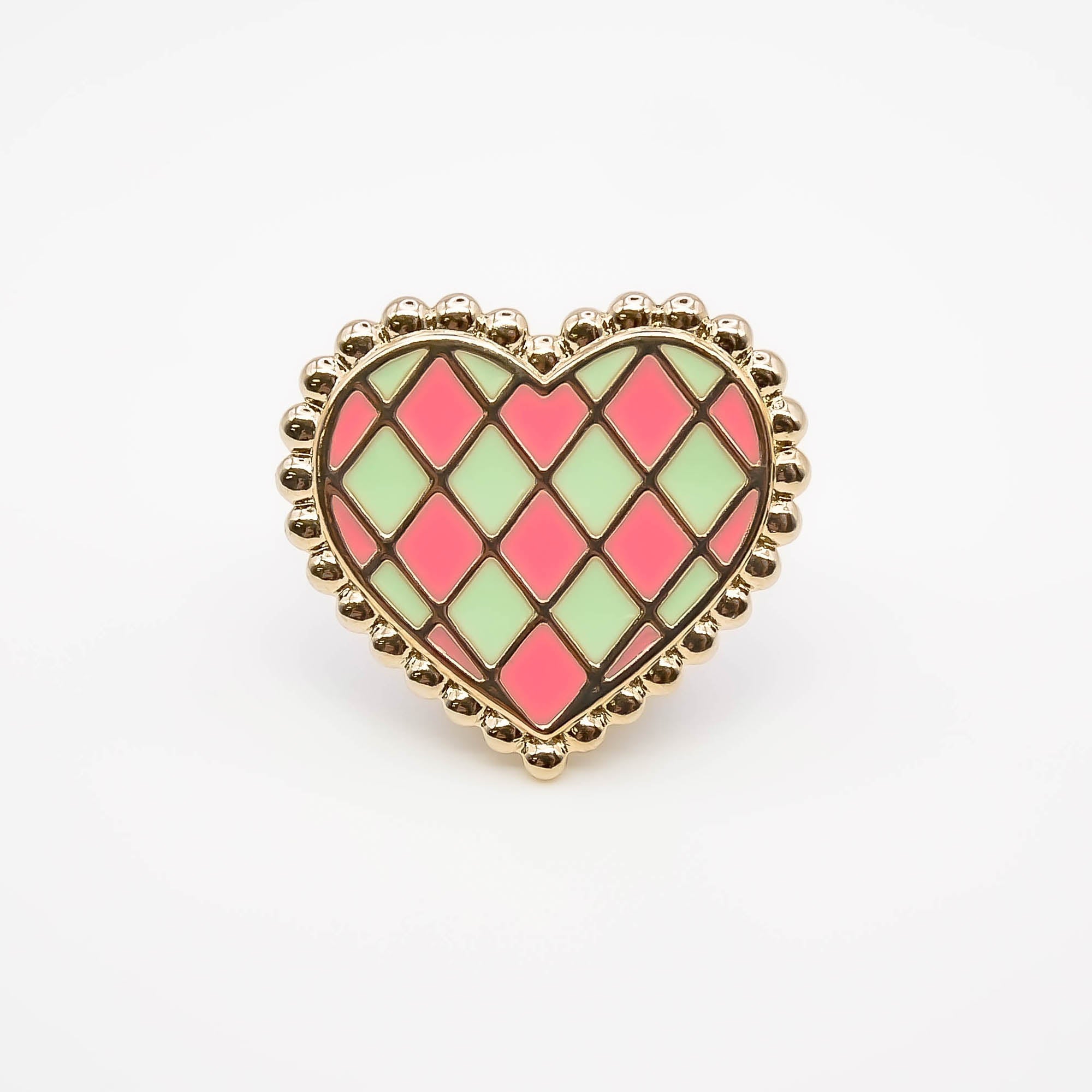 Pin's cœur damier