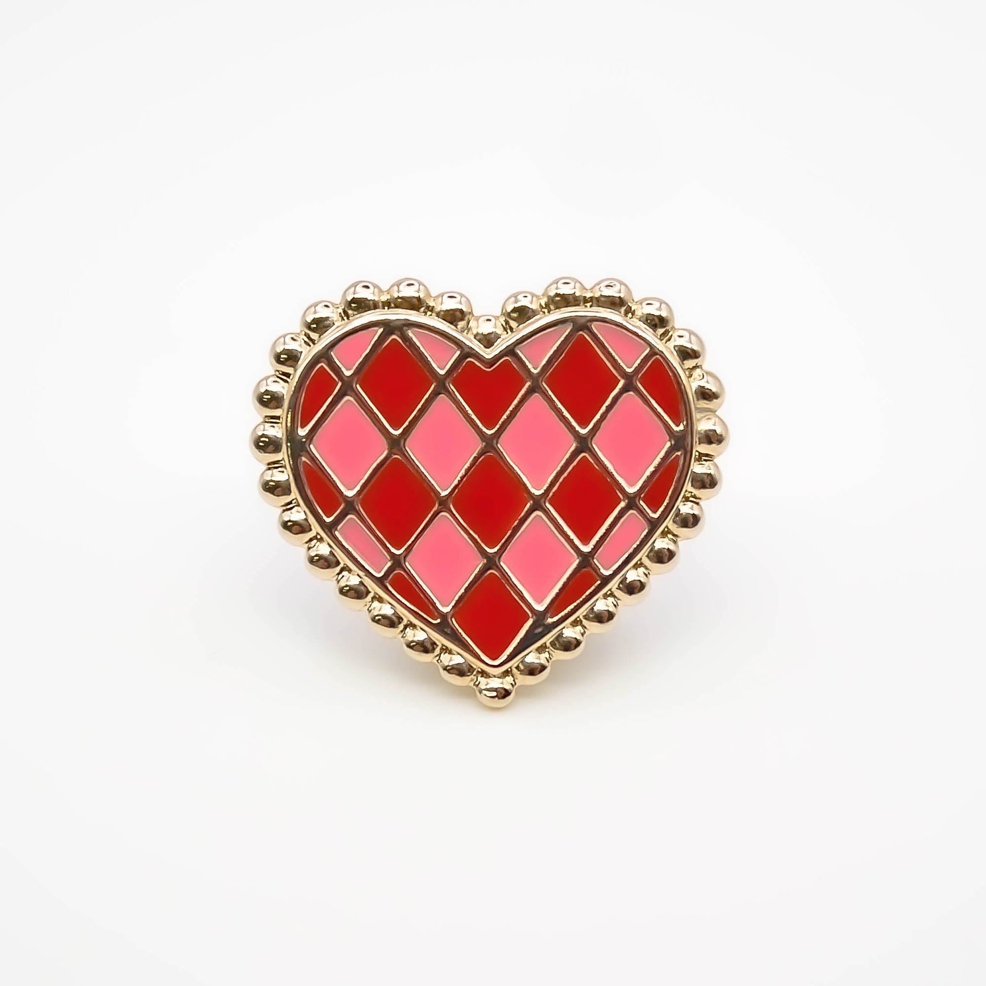 Pin's cœur damier