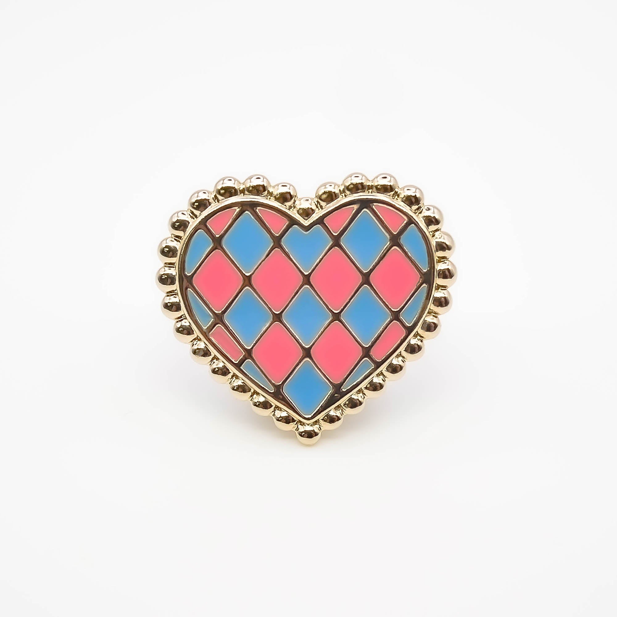 Pin's cœur damier