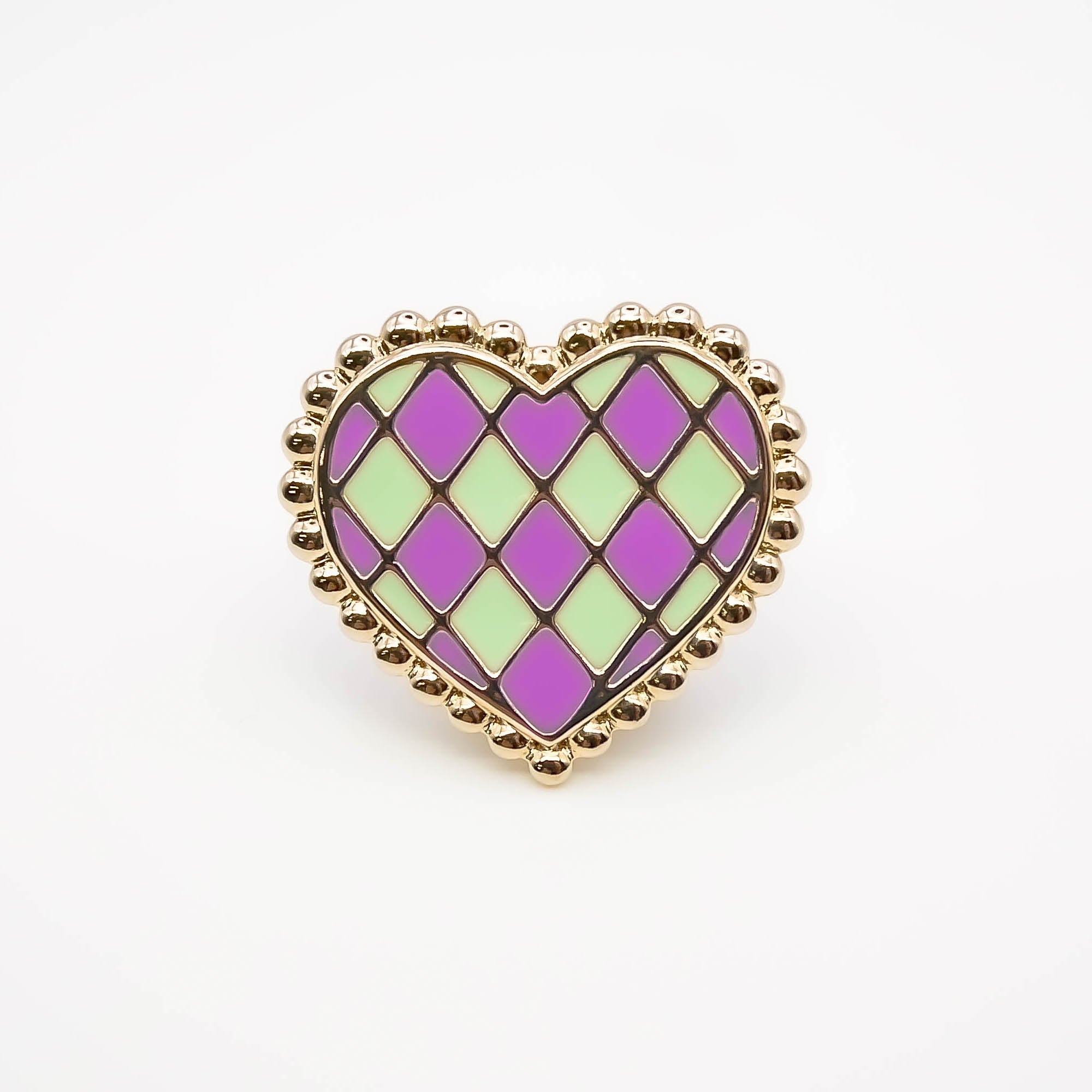 Pin's cœur damier