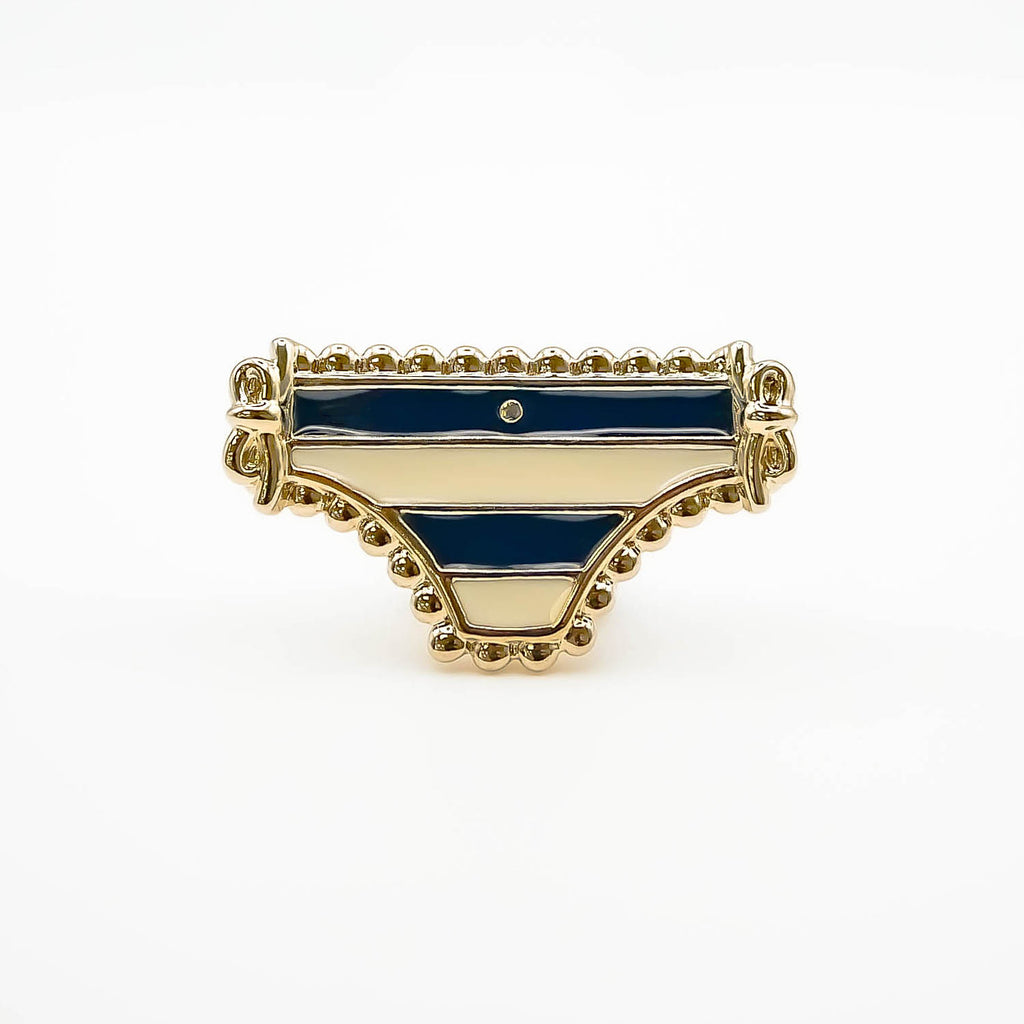 Pin's culotte rayée