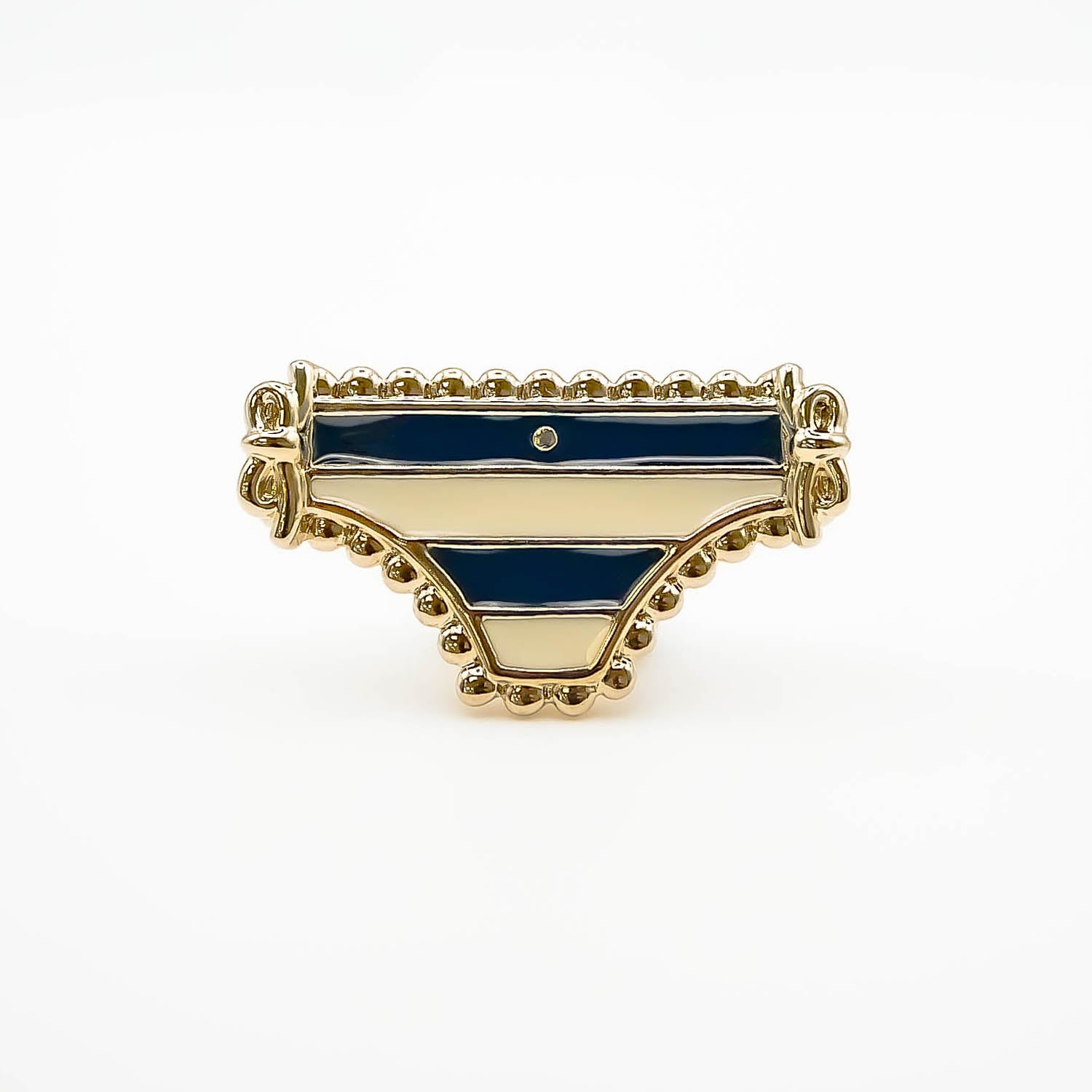 Pin's culotte rayée